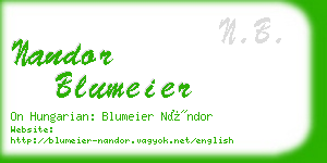 nandor blumeier business card